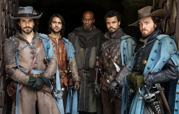 Сериал, Мушкетеры, The Musketeers, Tom Burke, Luke Pasqualino, Howard Charles, Santiago Cabrera