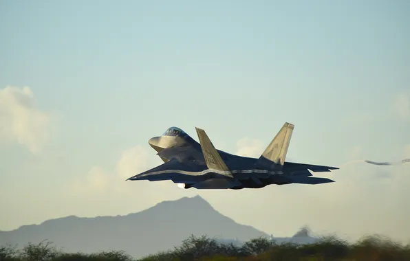 Картинка истребитель, малозаметный, многоцелевой, F-22 Raptor