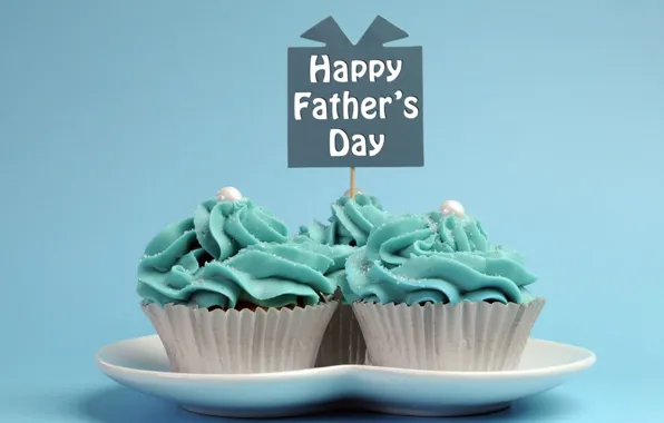 Тарелка, выпечка, сладкое, кексы, Happy Father's Day