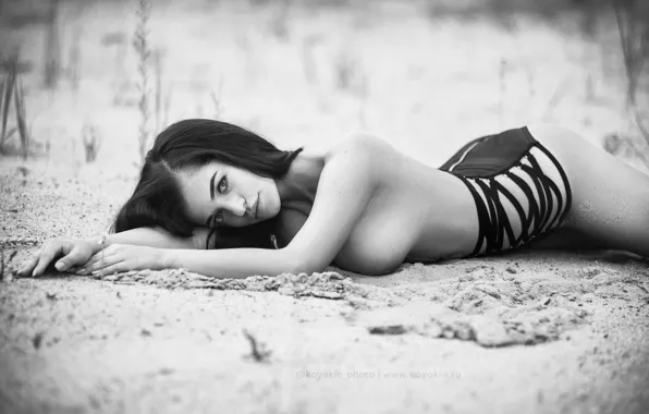 Boobs, model, nude, brunette, breasts, Коёкин Константин