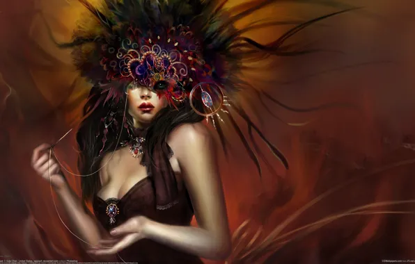 Девушка, маска, Sida Chen