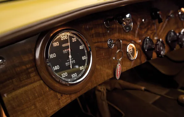 Дерево, Ключ, Bugatti, Спидометр, Classic, 1935, Classic car, Gran Turismo