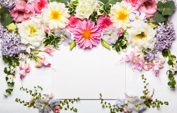 Картинка цветы, flowers, beautiful, композиция, frame, floral