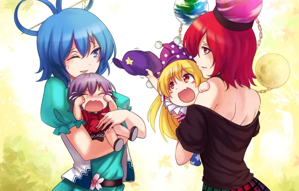 Дети, девушки, Touhou, Тоухоу