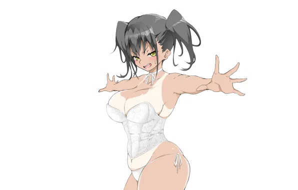 Girl, sexy, lingerie, cleavage, panties, boobs, anime, beautiful