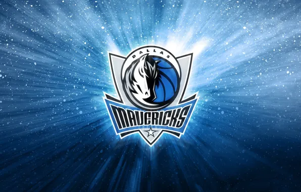 Синий, Баскетбол, Фон, Логотип, NBA, Даллас, Dallas, Dallas Mavericks