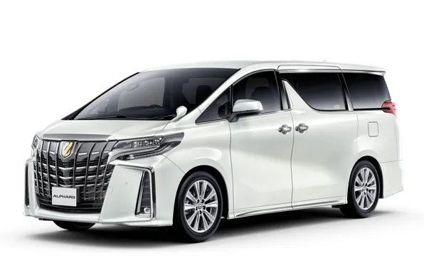 Белый фон, экстерьер, Toyota Alphard, Type Gold III