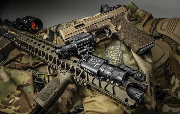 Gun, accessories, assault rifle, equipment
