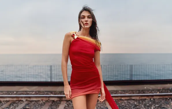 Girl, dress, mini, model, cute, vittoria ceretti