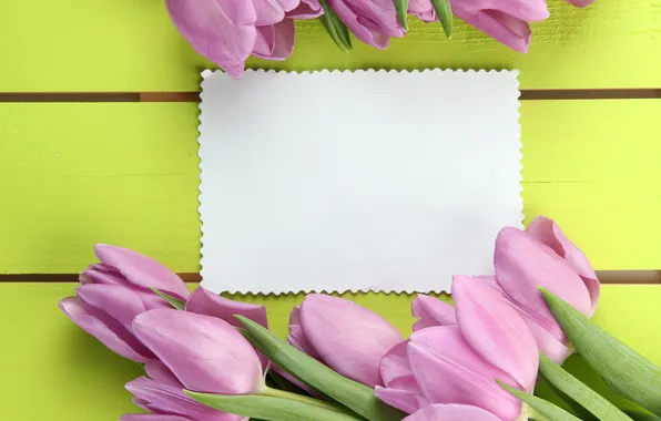 Картинка цветы, букет, тюльпаны, wood, pink, flowers, tulips, открытка