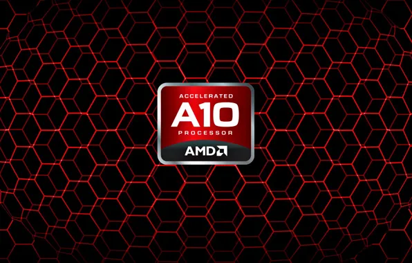 Картинка logo, Red, AMD, A10, APU