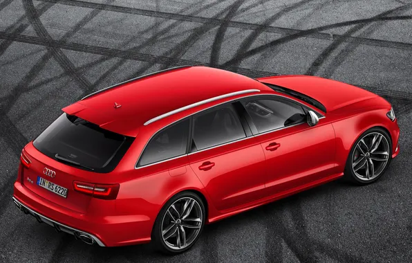 Машина, красный, Audi, обои, универсал, Avant, RS6