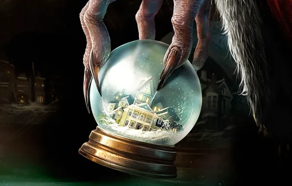 Nails, fingers, crystal ball, krampus