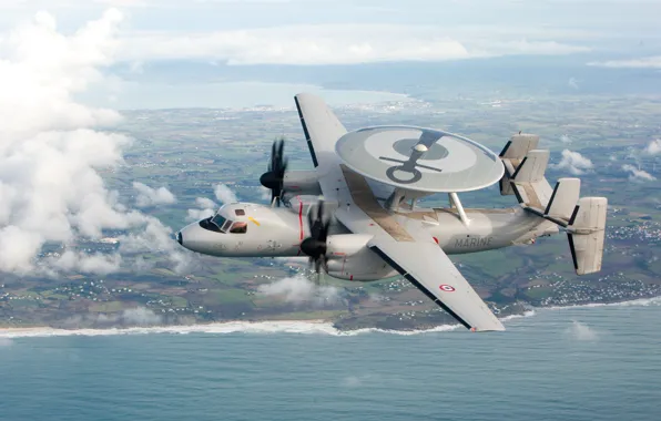 Картинка ДРЛО, ВМС Франции, E-2D Hawkeye, Marine Nationale