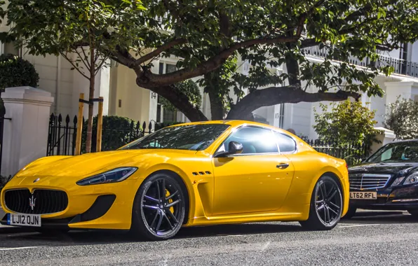 Желтый, Maserati, суперкар, yellow, мазерати, granturismo, грантуризмо