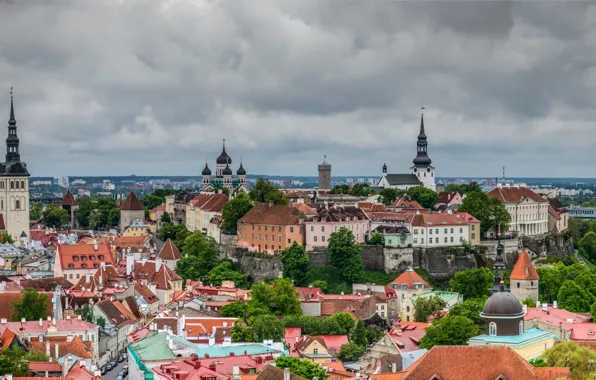 Эстония, панорама, Таллинн
