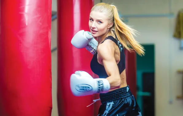Взгляд, поза, бокс, перчатки, стойка, boxing, тренировка, workout