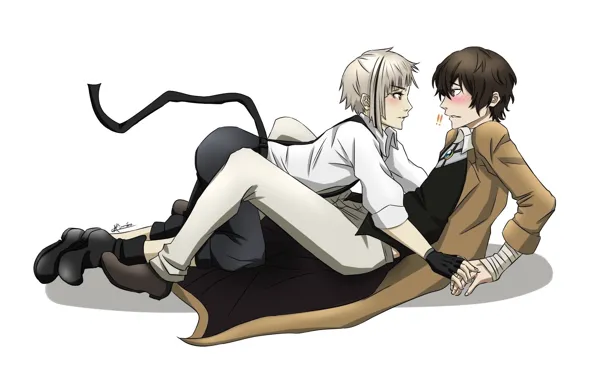 Аниме, арт, парни, двое, Bungou Stray Dogs