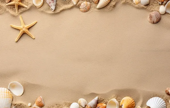 Песок, пляж, фон, ракушки, beach, texture, background, sand