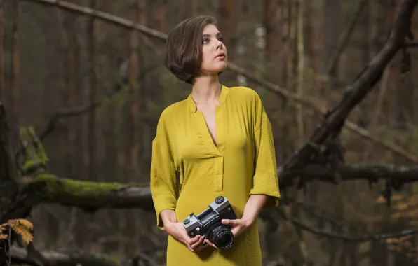 Forest, nature, camera, model, outdoor, Dakota A