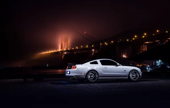 Mustang, Ford, Muscle, Car, Bridge, White, Collection, Aristo