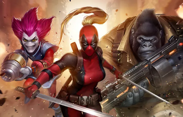 Картинка Marvel: Future Fight, Комиксы Marvel, персонажи, Lady Deadpool