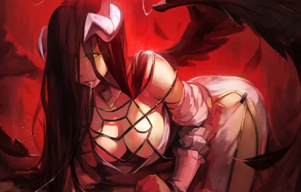 Overlord, anime, art, Albedo