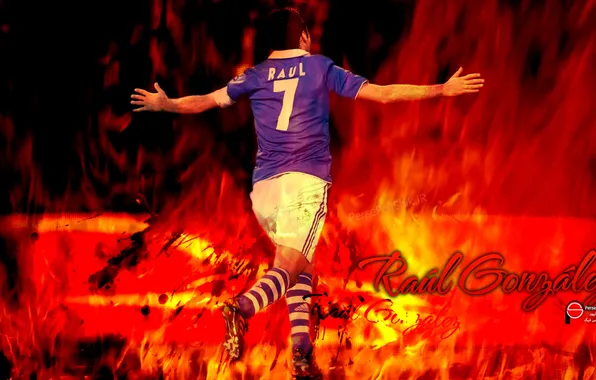 Legend, Schalke 04, Raul, Raul Gonzalez Blanco, Schalke, Fire Flame, Raul Gonzales, Raul Gonzalez