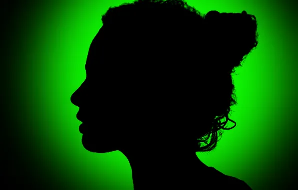 Girl, woman, colour, darkness, silhouette