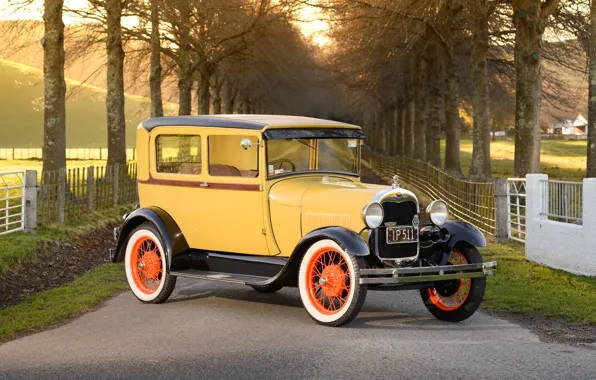 Картинка ретро, Ford, классика, Tudor, 1928 Ford Model A Tudor