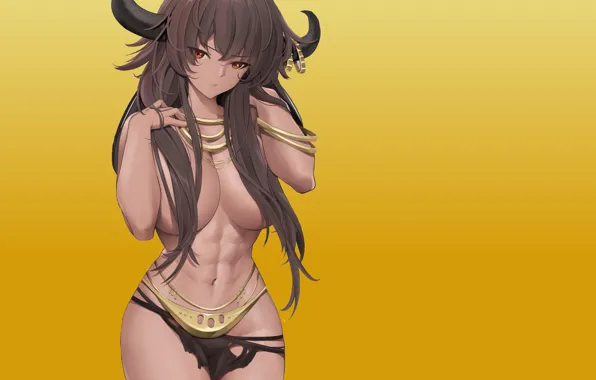 Kawaii, girl, hot, sexy, pantsu, panties, horns, boobs