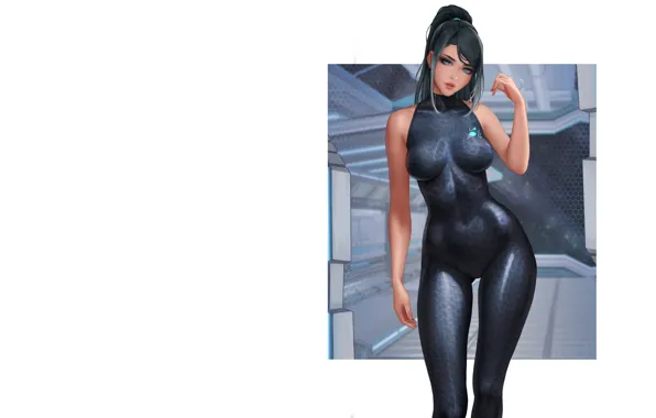 Girl, hot, sexy, boobs, anime, pretty, babe, tan