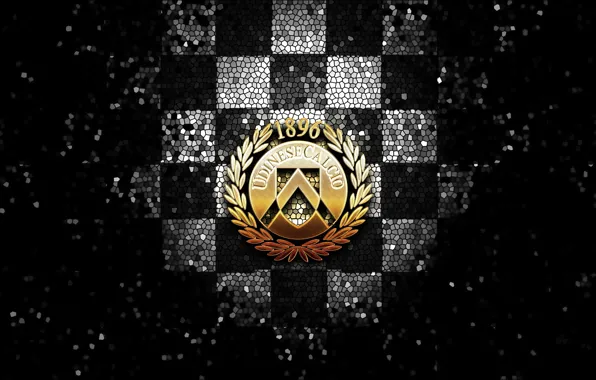 Wallpaper, sport, logo, football, glitter, checkered, Udinese
