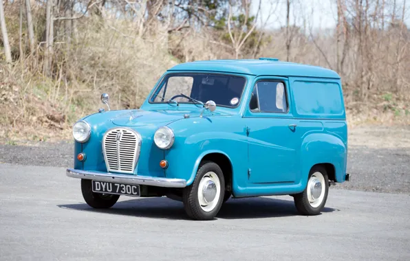 Blue, Vintage, Фургон, 1956, Austin A35 Van