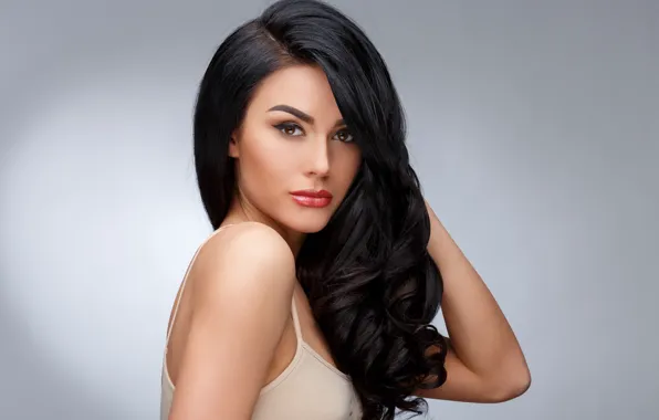 Девушка, модель, портрет, макияж, брюнетка, girl, Beautiful, woman