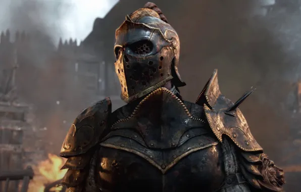 Game, armor, weapon, woman, knight, oppai, For Honor