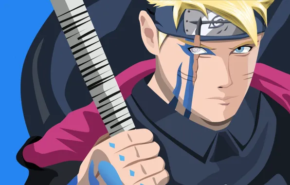 Red, sword, Naruto, seal, anime, katana, fight, ken