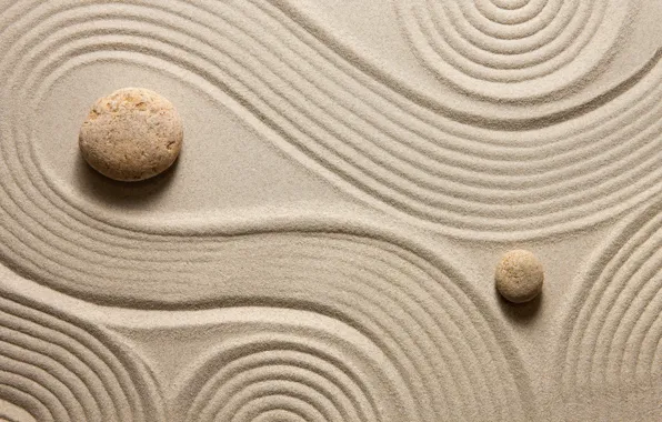 Песок, камни, stone, sand, zen