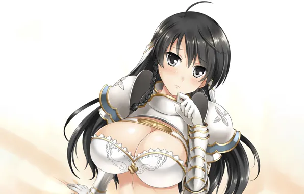 Girl, sexy, cleavage, long hair, boobs, anime, beautiful, pretty
