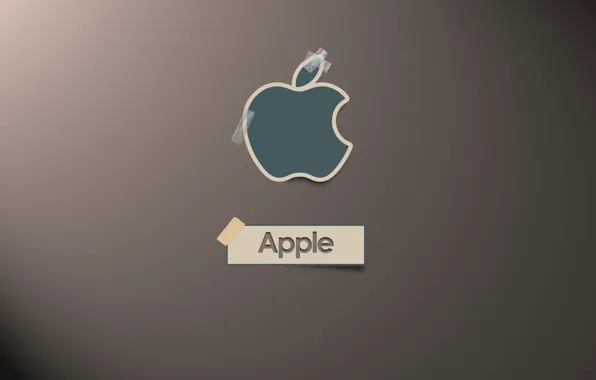 Apple, logo, скотч