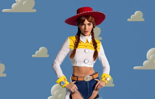 Модель, косички, шляпка, красивая, Джесси, косплей, cosplay, Jessie