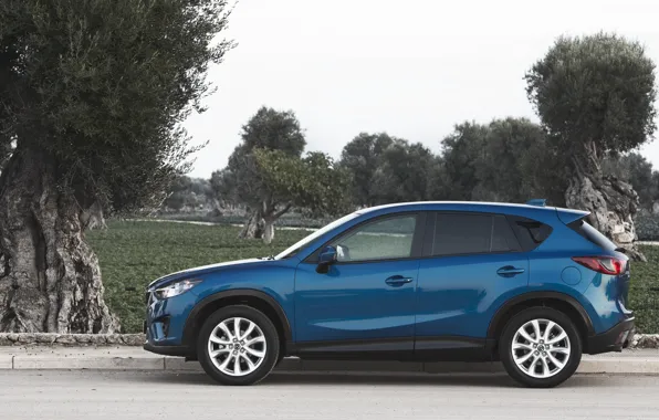 Синий, Mazda, blue sky, Кроссовер, CX-5
