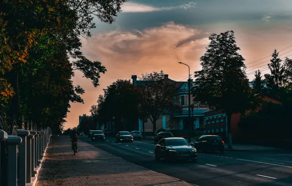 Город, Обои, Машины, Пейзаж