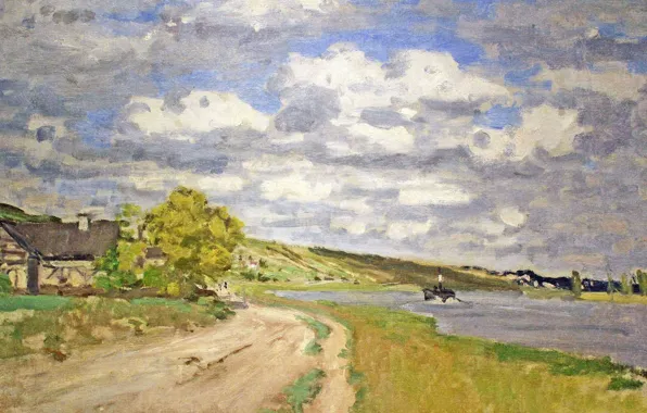 Картинка пейзаж, картина, Клод Моне, Дельта Сены