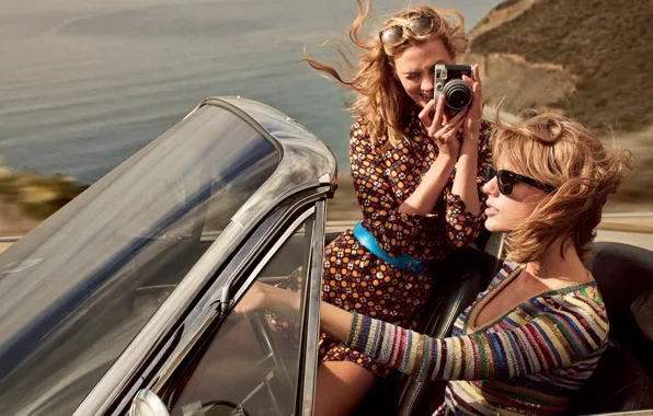 Авто, Taylor Swift, фотосессия, Vogue, Karlie Kloss