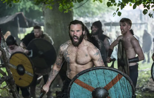 Щит, крик, Vikings, Викинги, Clive Standen, Rollo