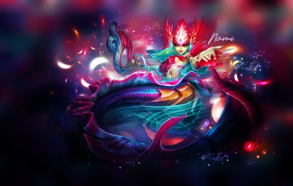 Игра, Посох, Game, League of legends, LoL, Хвост, Nami, Лига легенд