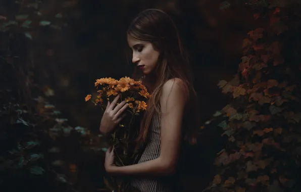 Девушка, цветы, Mar Kalina
