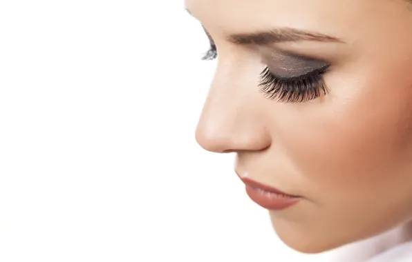 Pretty, female, eyelashes, makeup