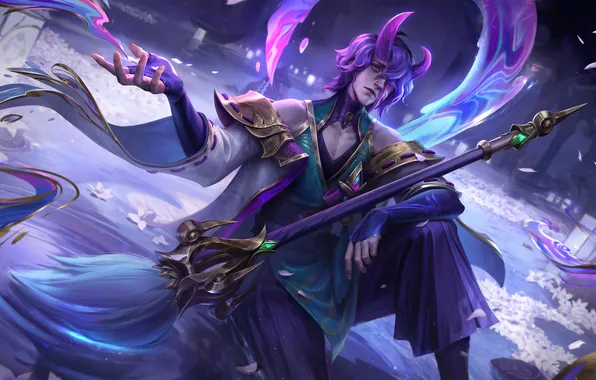 Посох, game, character, жест, персонаж, League of Legends, сидя, LOL